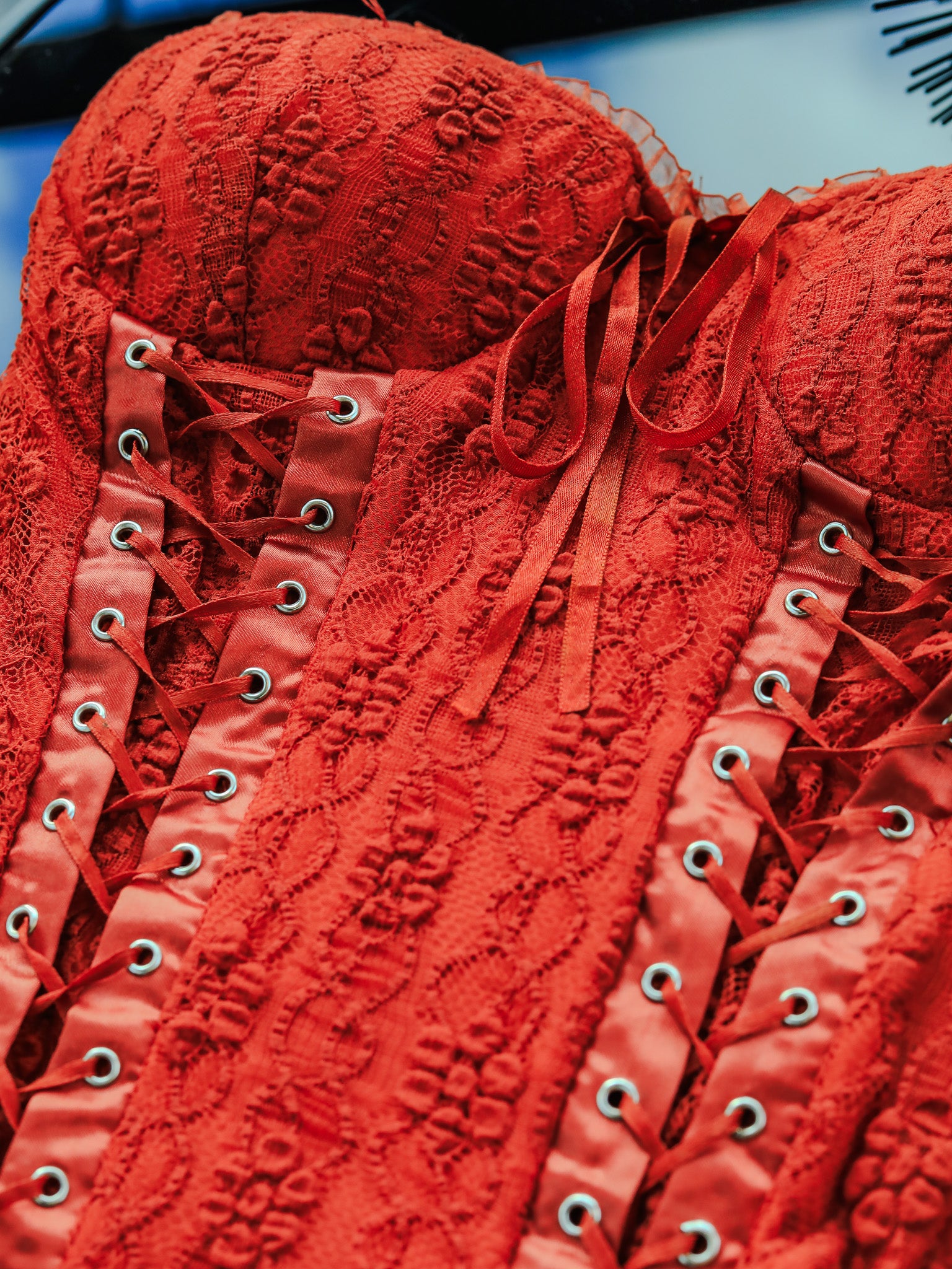 Red Corset Lace Midi Dress – Bold Partywear | £16 | Avinci Morocco