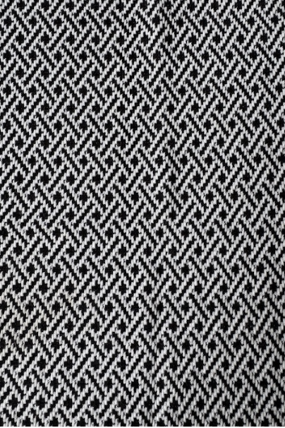 Mono Basket Weave Deadstock Fabric – Black & White | 147cm Wide