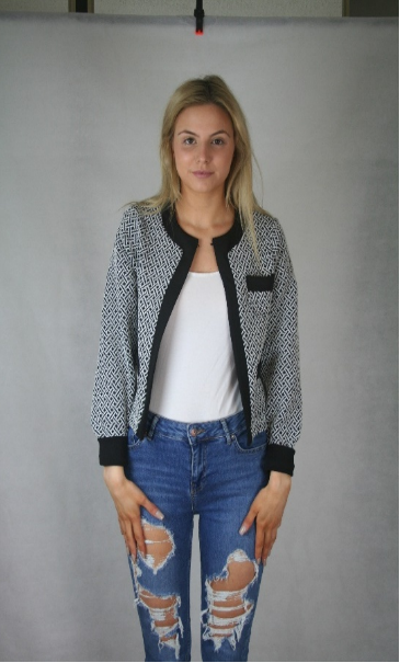 Mono Basket Weave Deadstock Fabric – Black & White | 147cm Wide