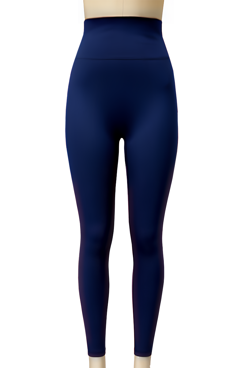 Navy Seamless Compression Leggings