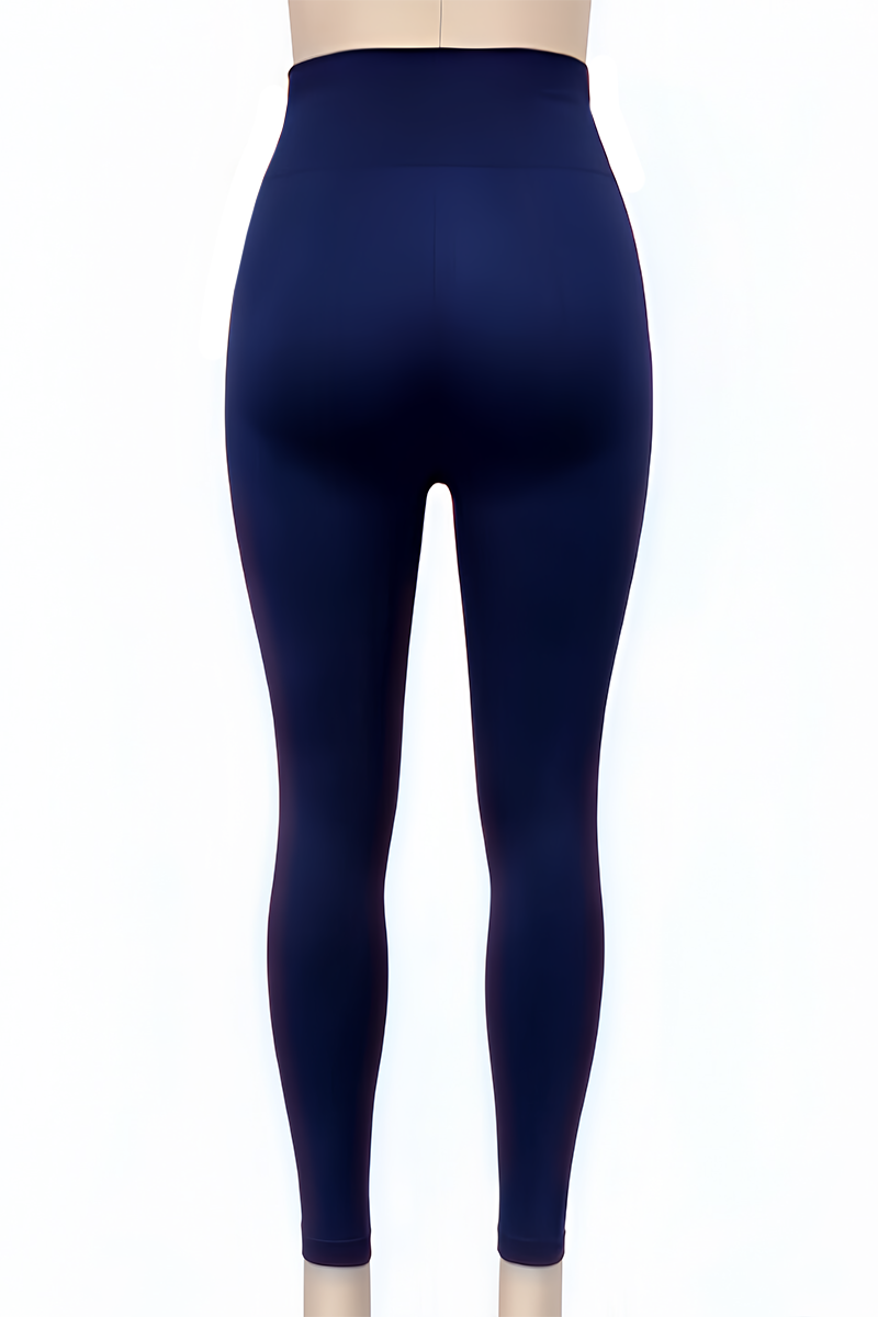 Navy Seamless Compression Leggings