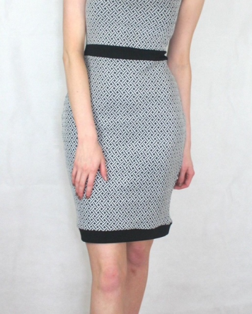 Mono Basket Weave Deadstock Fabric – Black & White | 147cm Wide