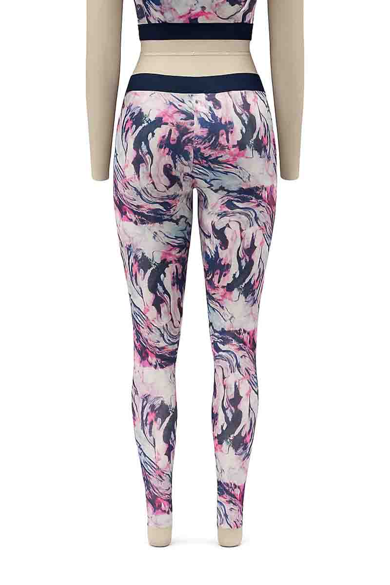 Kids’ Pink Print Leggings with Navy Elastic Waistband – Ages 5–13