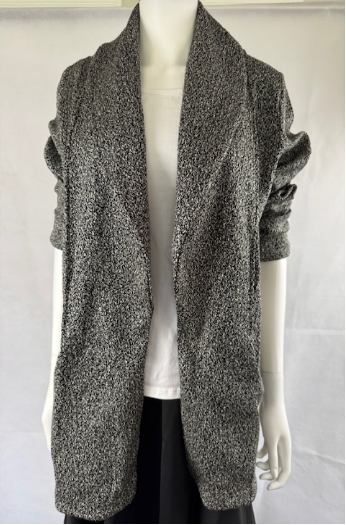 Two-Tone Black & Cream Acrylic Fabric – 147cm Wide| Deadstock UK