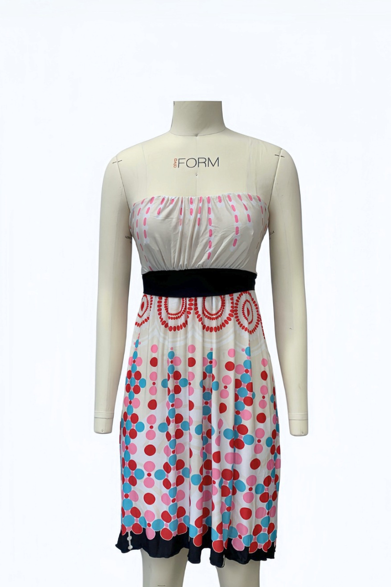 Strapless Over-the-Knee Sundress with Tie Back