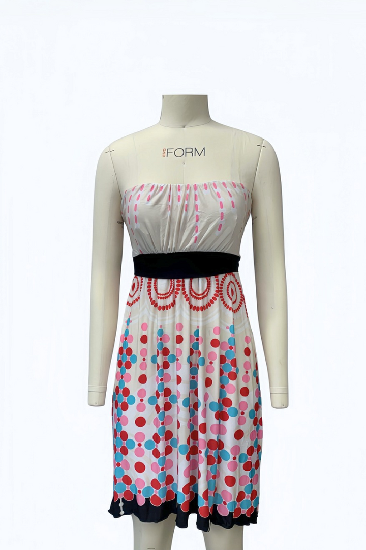 Strapless Over-the-Knee Sundress with Tie Back