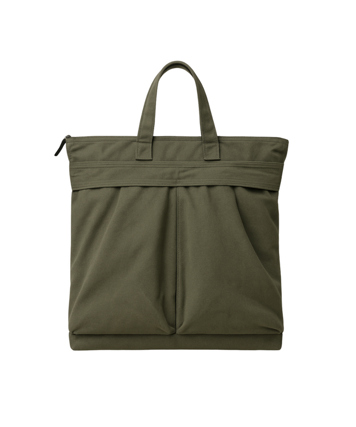 Khaki Zip Top Utility Bag