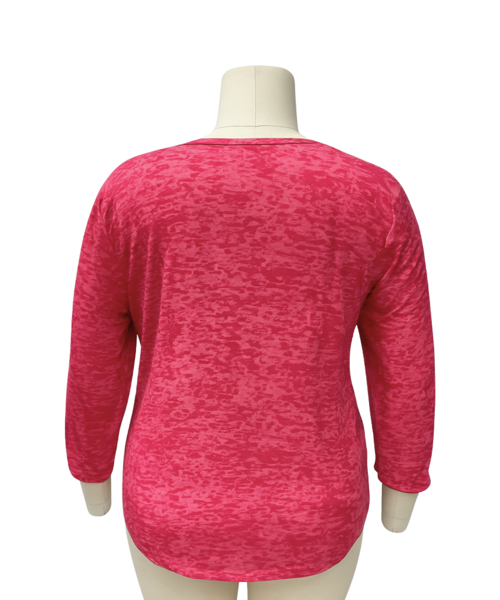 Pink Burnout Butterfly Foil Top